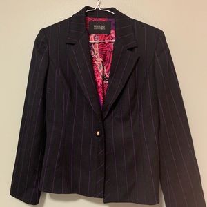 Versace women’s black purple blazer